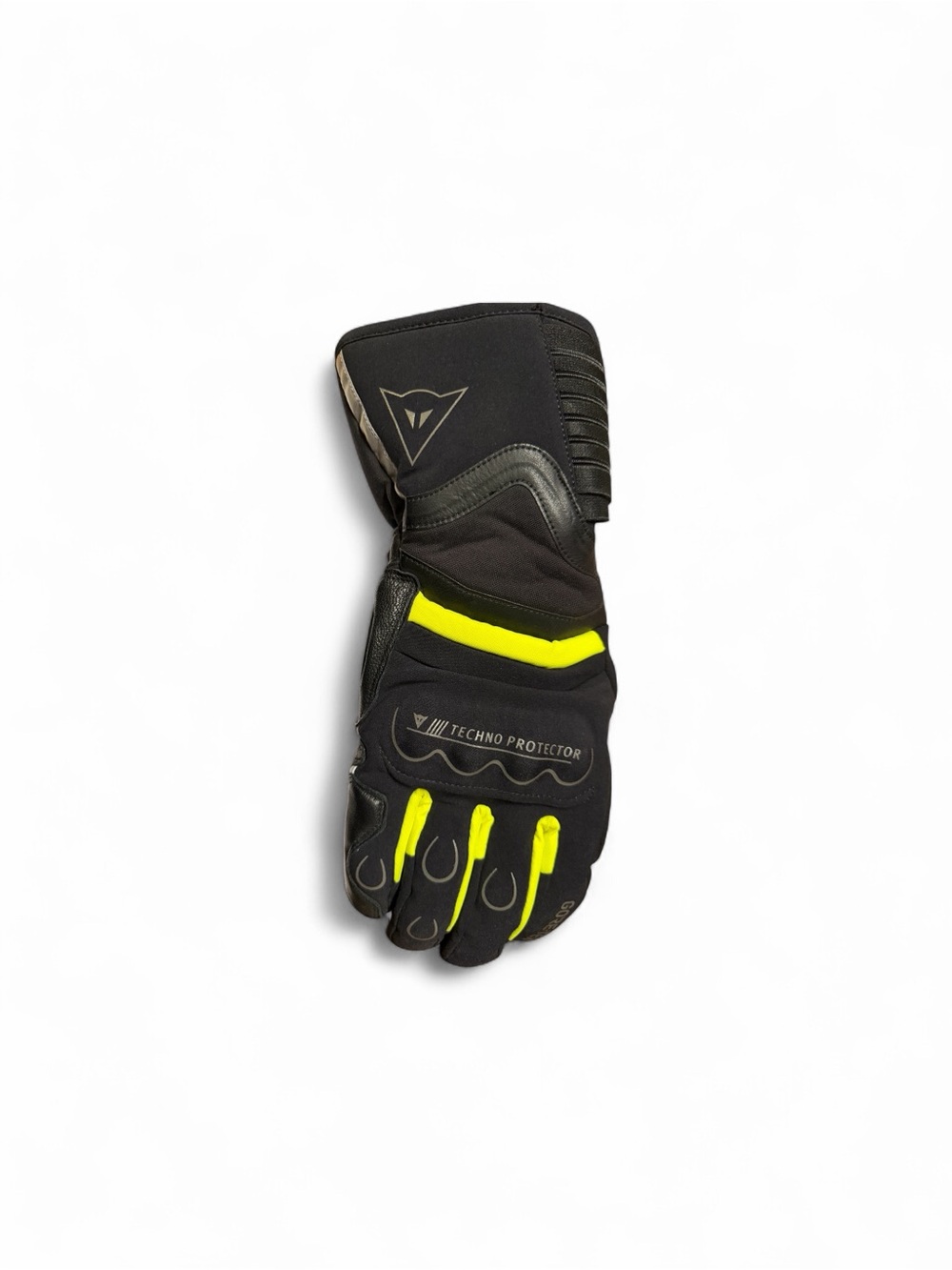 Dainese Black & High-Vis Yellow Techno Protector Men's Gloves